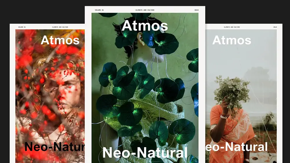 Atmos posters of people surrounded by plants
