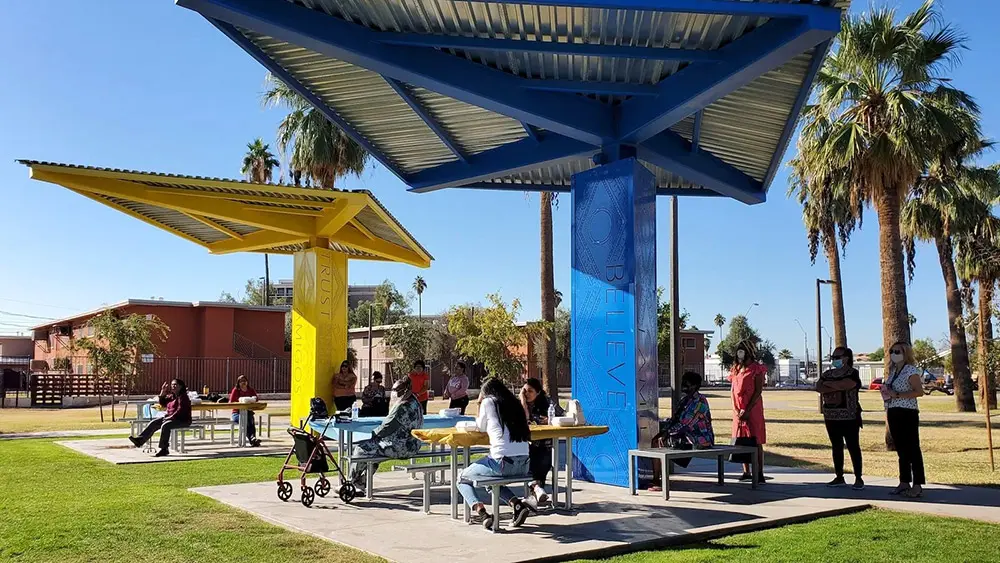 Chispa Arizona members in a park