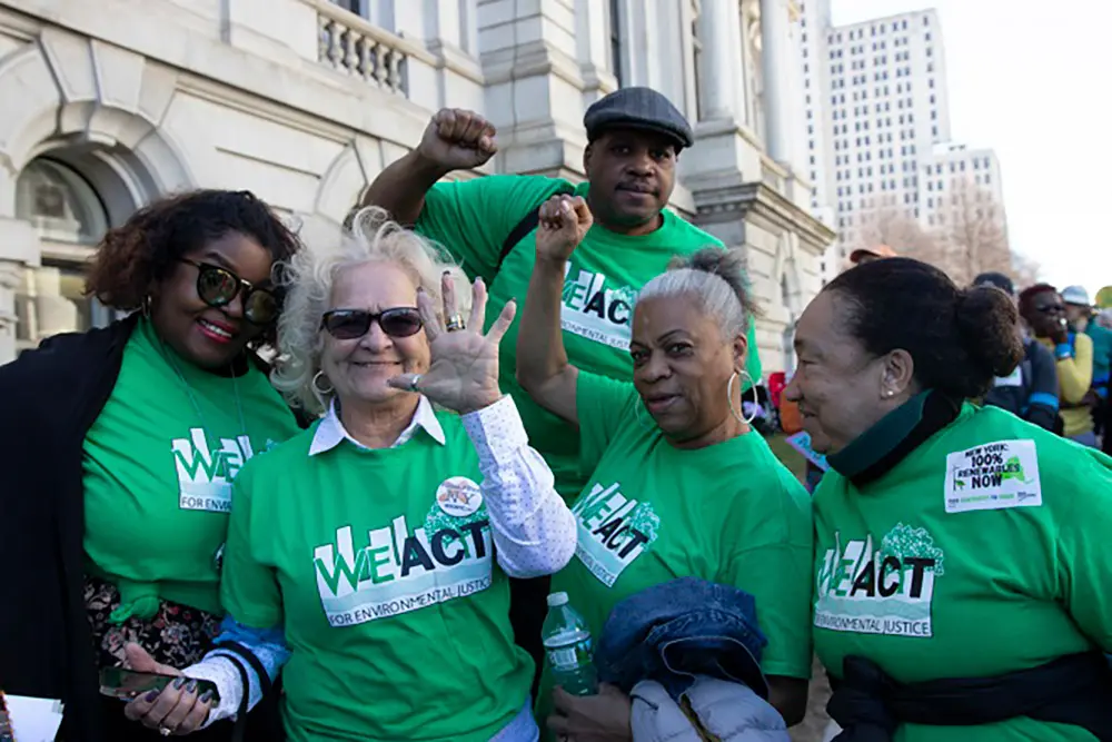 WE ACT for Environmental Justice members in front of public building