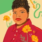 Illustration of Victoria Montaño